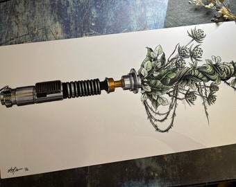 Limited Saber - Organic metal print