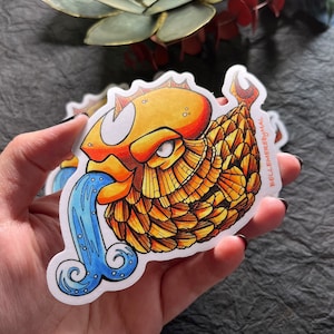 Karl the Koi vinyl sticker