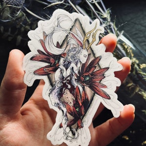 Crowned Hair vinyl sticker