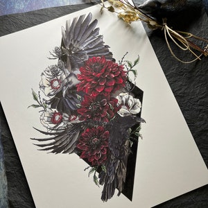 Black Birds matte print