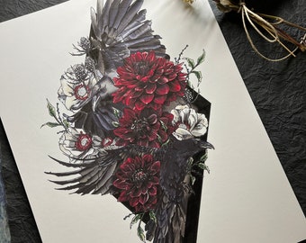 Black Birds matte print
