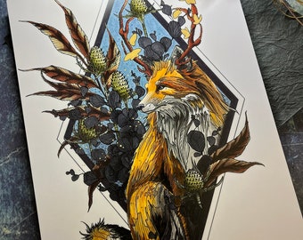 Limited Fox Fruition metal print