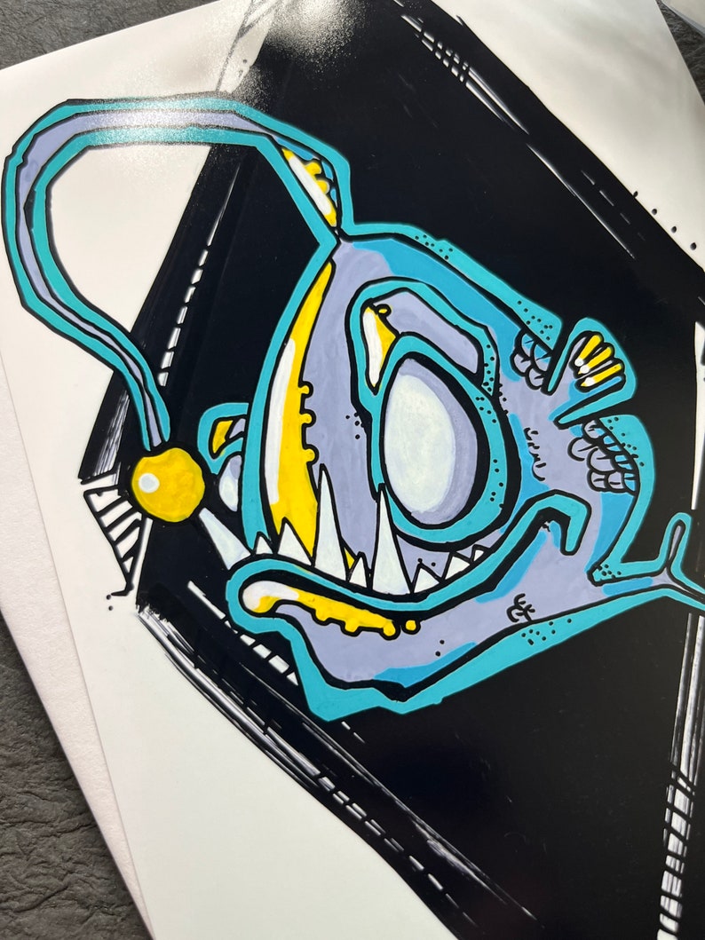 POSCA Anglerfish Print - Etsy