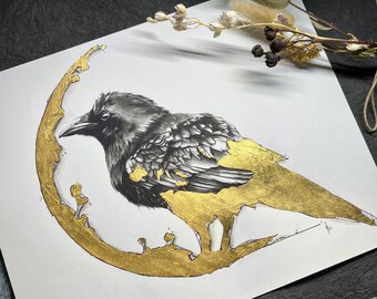 Limited 24k gold Waning Curiosity print