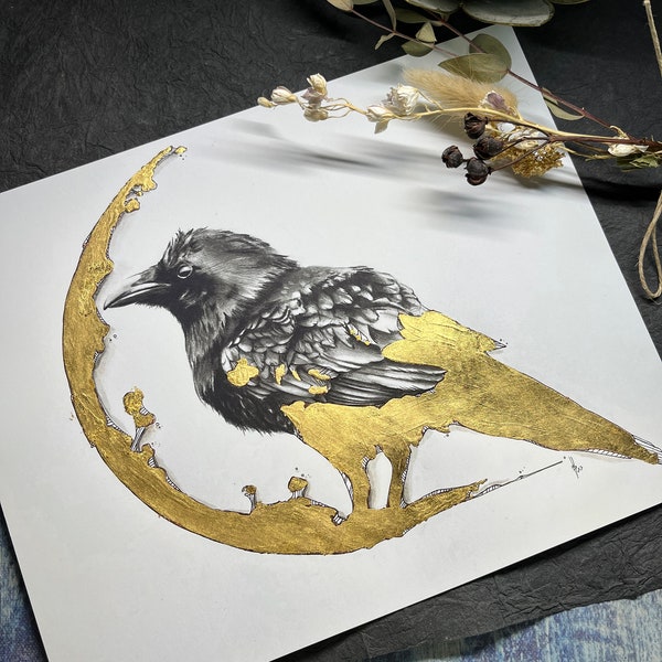 Limited 24k gold Waning Curiosity print