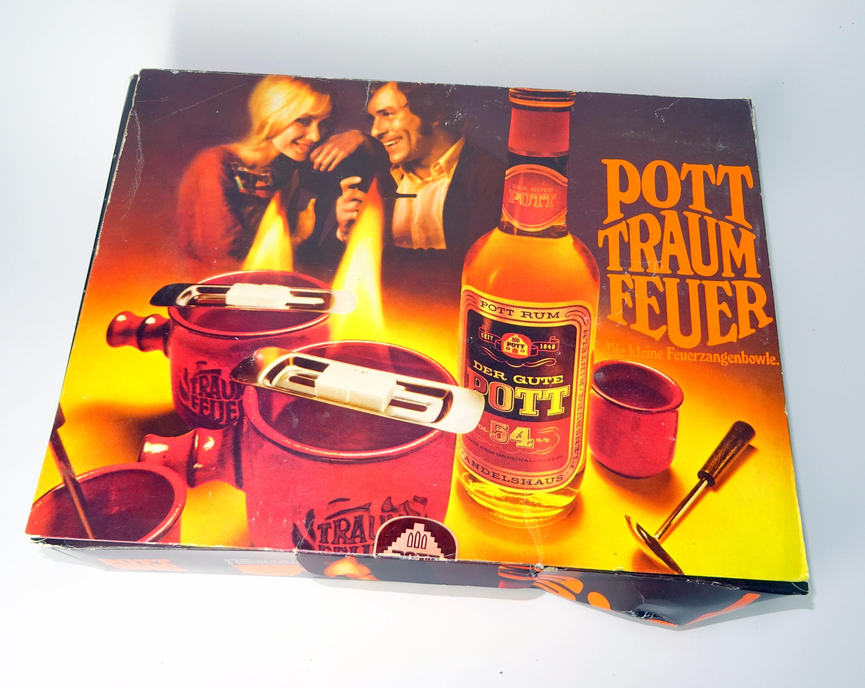 Feuerzangenbowle Set 70s Vintage in red