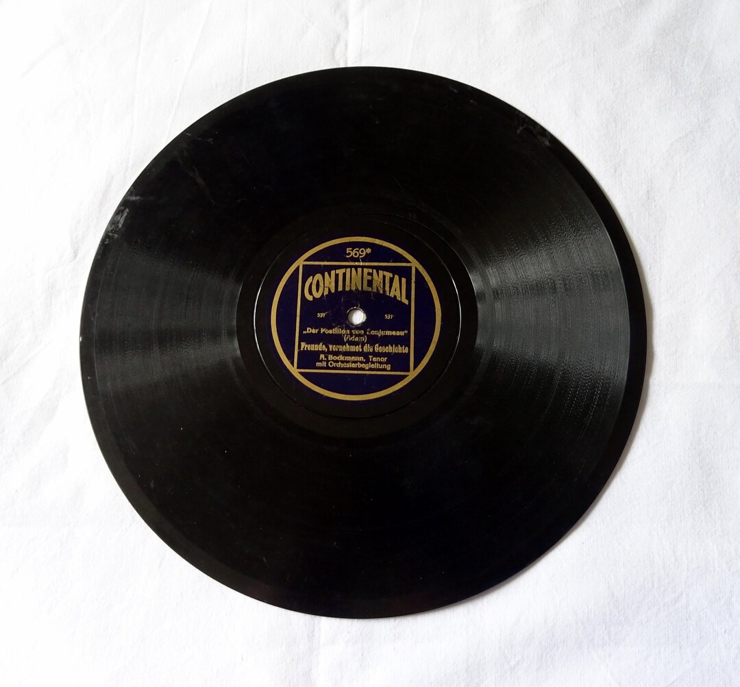 Shellac Coated Disc Shellac Record Continental Vintage 04 - Etsy