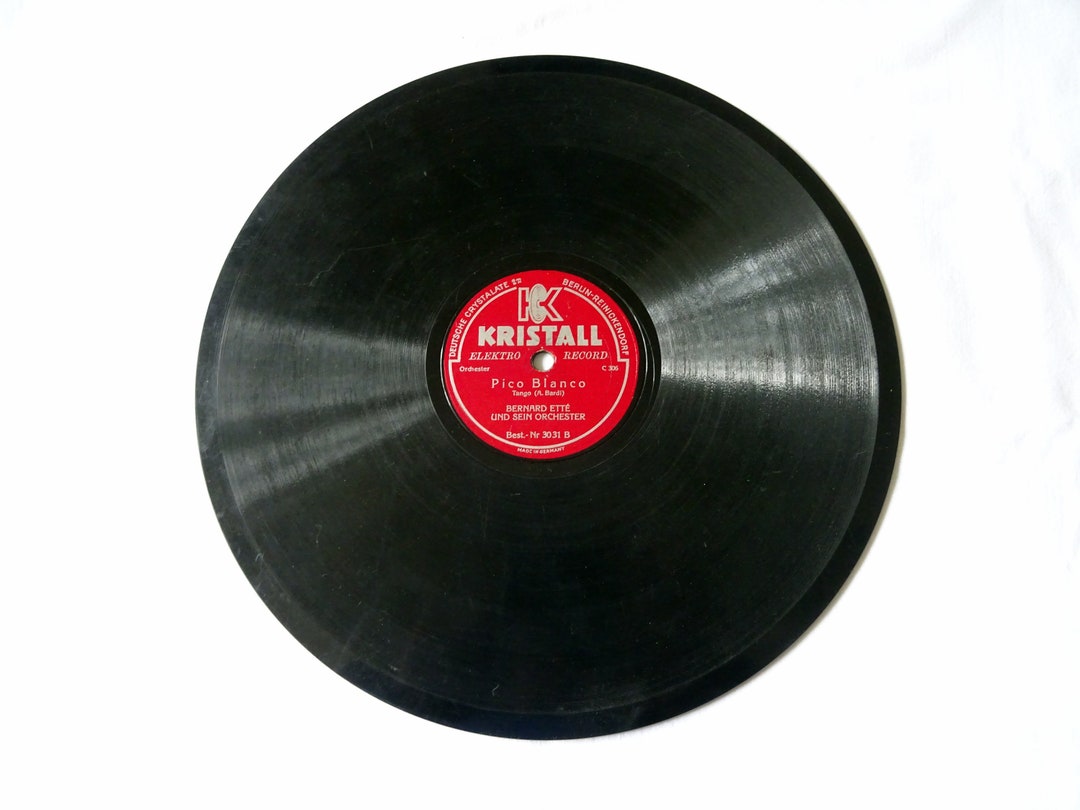 Shellac Record Crystal Vintage 11 - Etsy