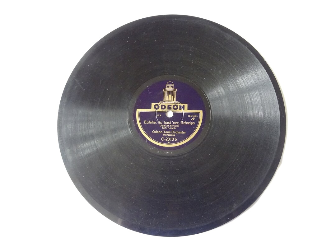 Shellac Record Odeon Vintage 02 - Etsy