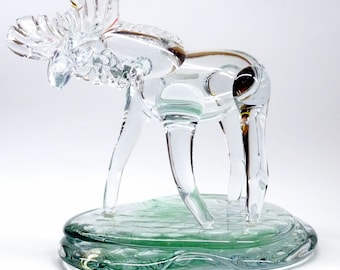 Sculpture of glass - moose - from Finland