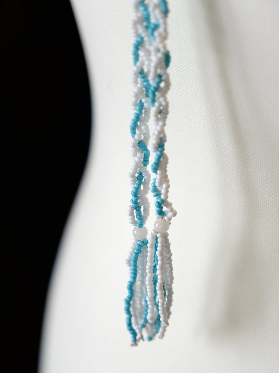 Vintage 1920s Long Flapper Necklace Belt Lariat W… - image 5