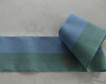 Leinenband Blau Grün 12 cm breit  (V & H)