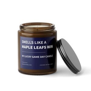 Riecht wie Ahornblätter Win Candle | Toronto Lucky Game Day Kerze | NHL Maple Leafs Geschenk | Hockey Geschenk | Toronto-Kerze
