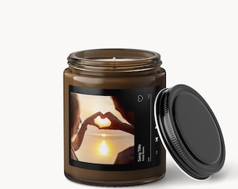 Aangepaste foto sojakaars | Gepersonaliseerd cadeau 'Ons lied'