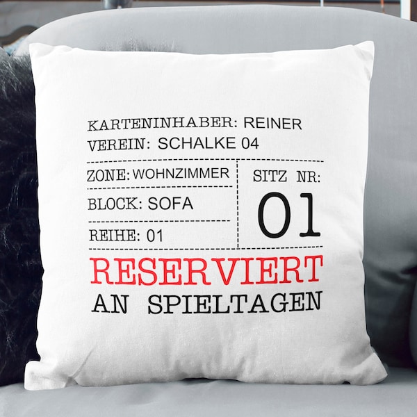 Kissen personalisiert / Geschenk für Männer Fußball