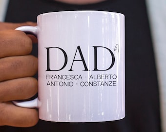 Tasse mug émail Papa / Cadeau Papa personnalisé / Idée cadeau Papa Anniversaire Fête des Pères Pâques Noël