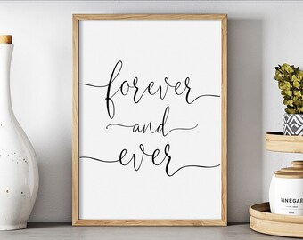 Print Art print "forever and ever" Wall decoration Poster