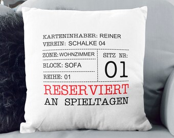 Kissen personalisiert / Geschenk für Männer Fußball