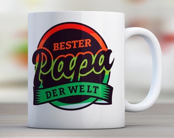 Tasse Bester Papa der Welt - Geschenk Geburtstag / Vatertag - Retro Design