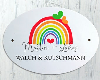 Türschild Regenbogen Pride