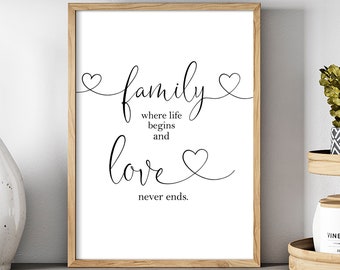 Druck "Family love" Kunstdruck Wanddeko