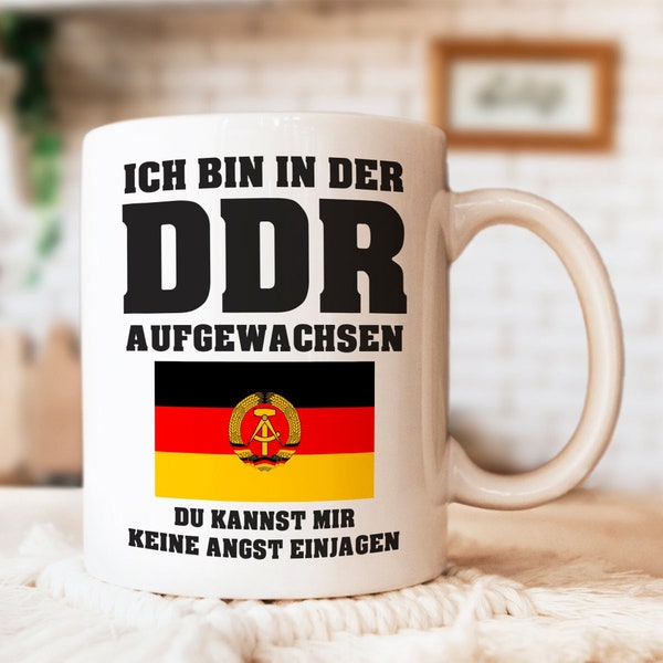 Tasse mit Spruch DDR - Geschenk Männer Ostdeutschland - Ossi - Lustige Tasse - Geschenkidee ostdeutsche Staatsbürger