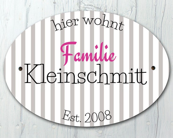 Turschild Haustur Schild Familie Namensschild Etsy