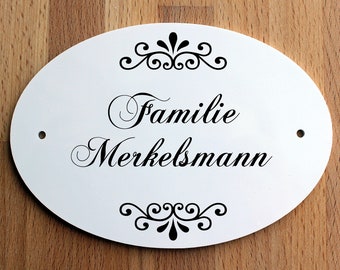 Türschild Familie personalisiert