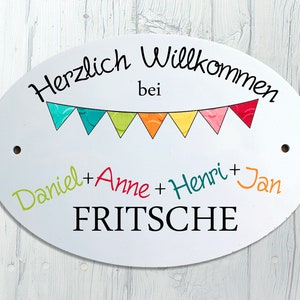 Türschild Familie personalisiert Bild 2