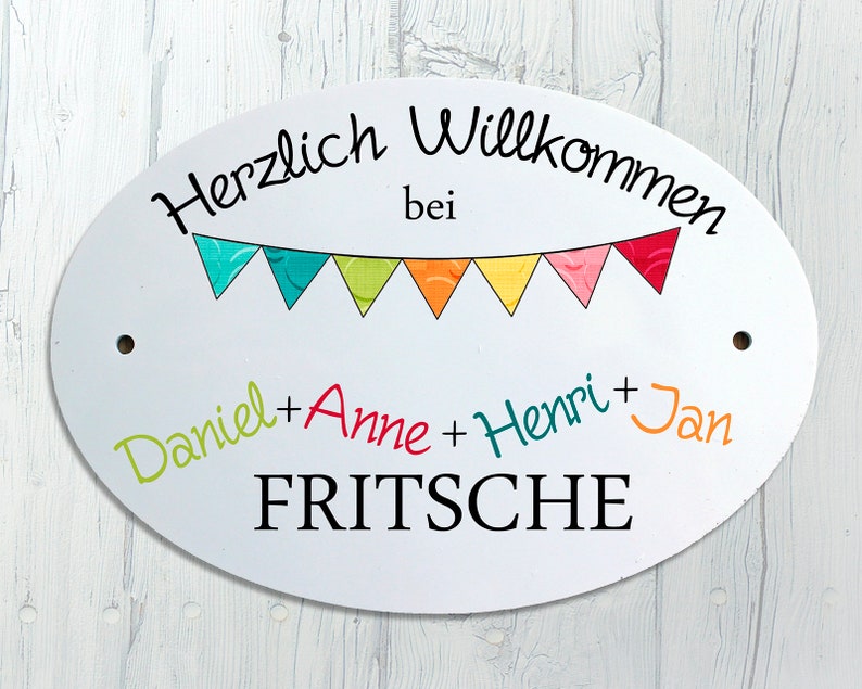 Türschild Familie personalisiert Bild 2