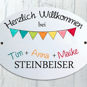 Türschild Familie personalisiert Bild 1