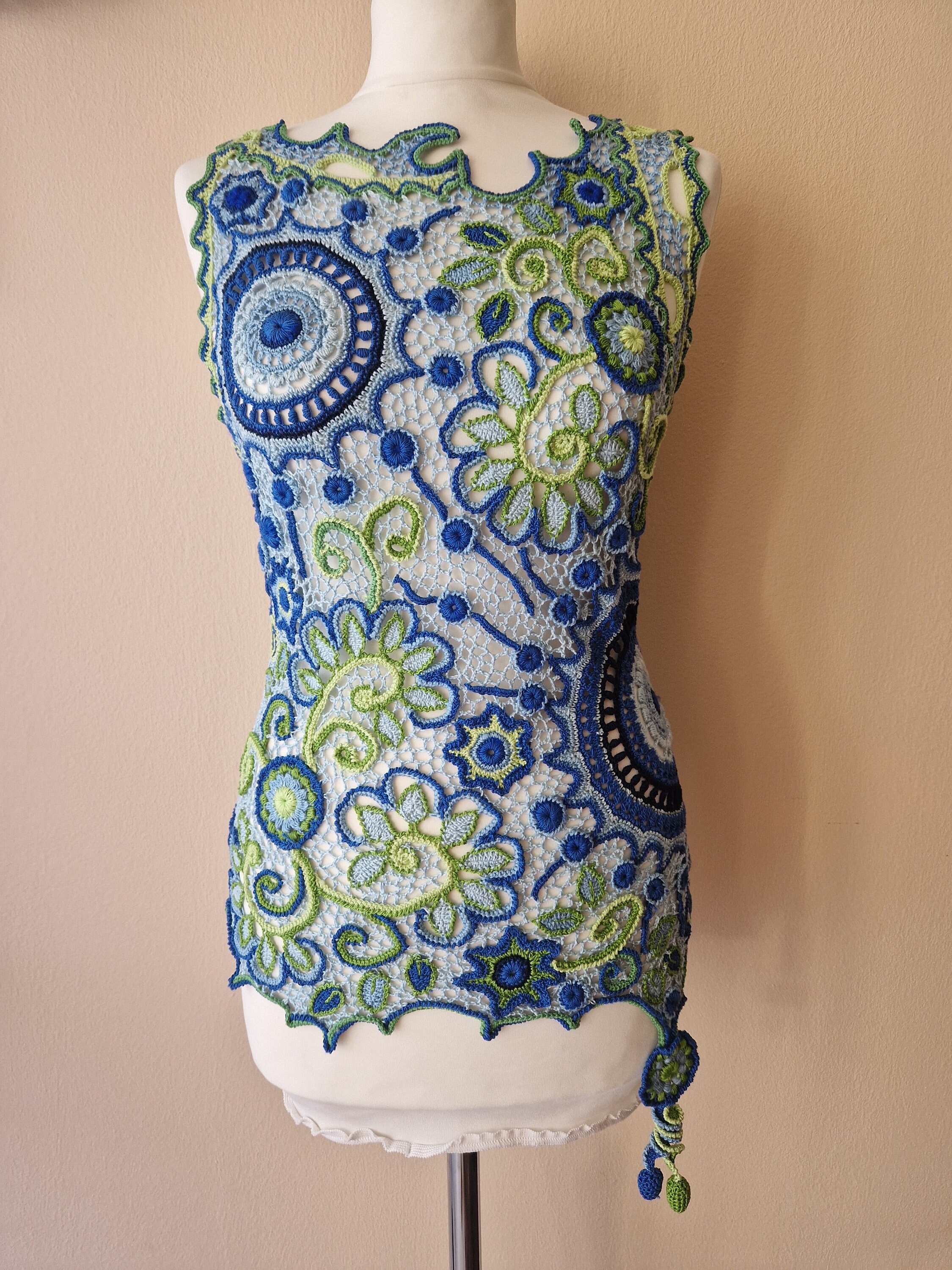 Top CROCHET *Size 36-46*COTTON* genuine handcraft