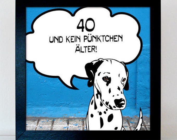 Dalmatiner mit Sprechblase personalisiertes Bild Comic mit Etsy.de
