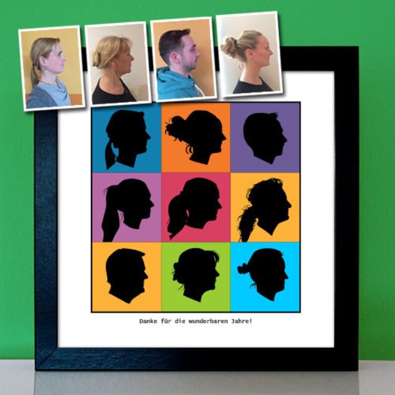 Paper cut silhouette classic profile picture portrait based on template image 7