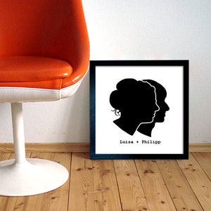 Paper cut silhouette classic profile picture portrait based on template image 9