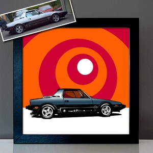 Pop Art Picture after Photo Car Motorcycle Classic Car as a Personalized Gift for Men Man Gift Idea for Car Fans image 3