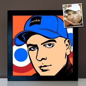 Gift for cool men personalized pop art portrait portrait picture from photo paint let fancy gift gift idea for husband image 3