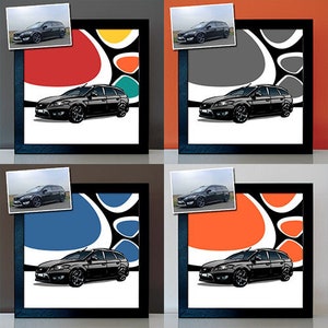 Pop Art Picture after Photo Car Motorcycle Classic Car as a Personalized Gift for Men Man Gift Idea for Car Fans image 9