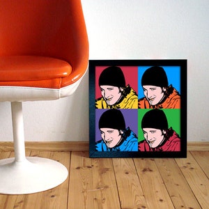 Gift for cool men personalized pop art portrait portrait picture from photo paint let fancy gift gift idea for husband image 2