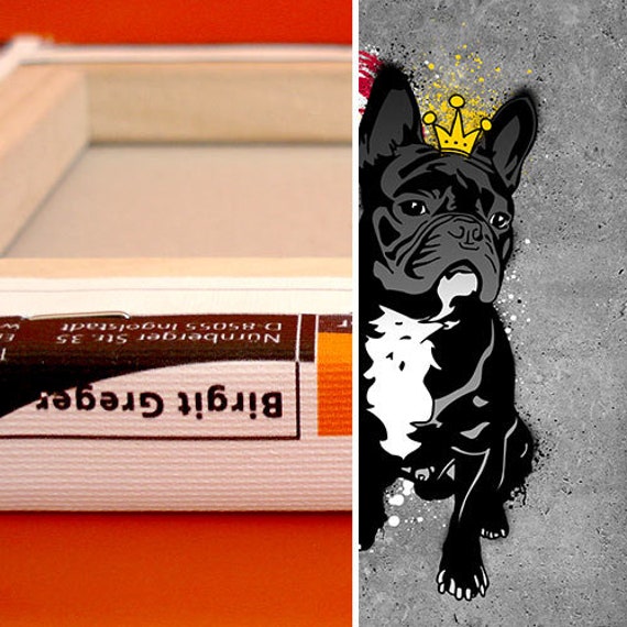 Dekoration Mops Streetart Style Graffiti Urban Pop Art Poster Bild Fotoposter Leinwandbild