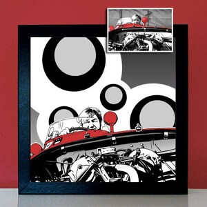 Pop Art Picture after Photo Car Motorcycle Classic Car as a Personalized Gift for Men Man Gift Idea for Car Fans image 5