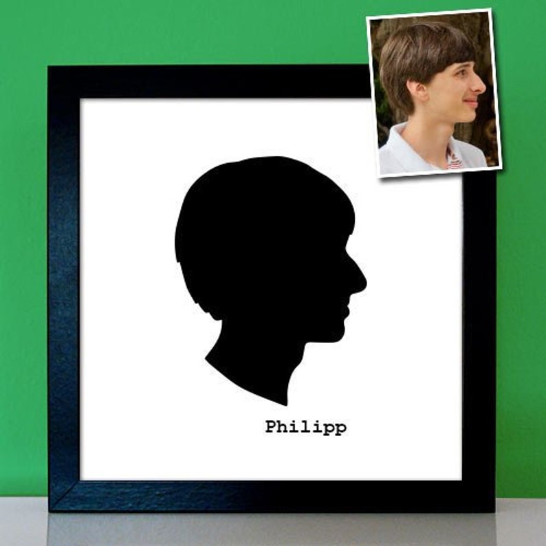 Paper cut silhouette classic profile picture portrait based on template image 8