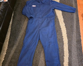 Todd Uniform Coveralls 48R Blue Vintage USA Snap Front Mechanic Phil Patch