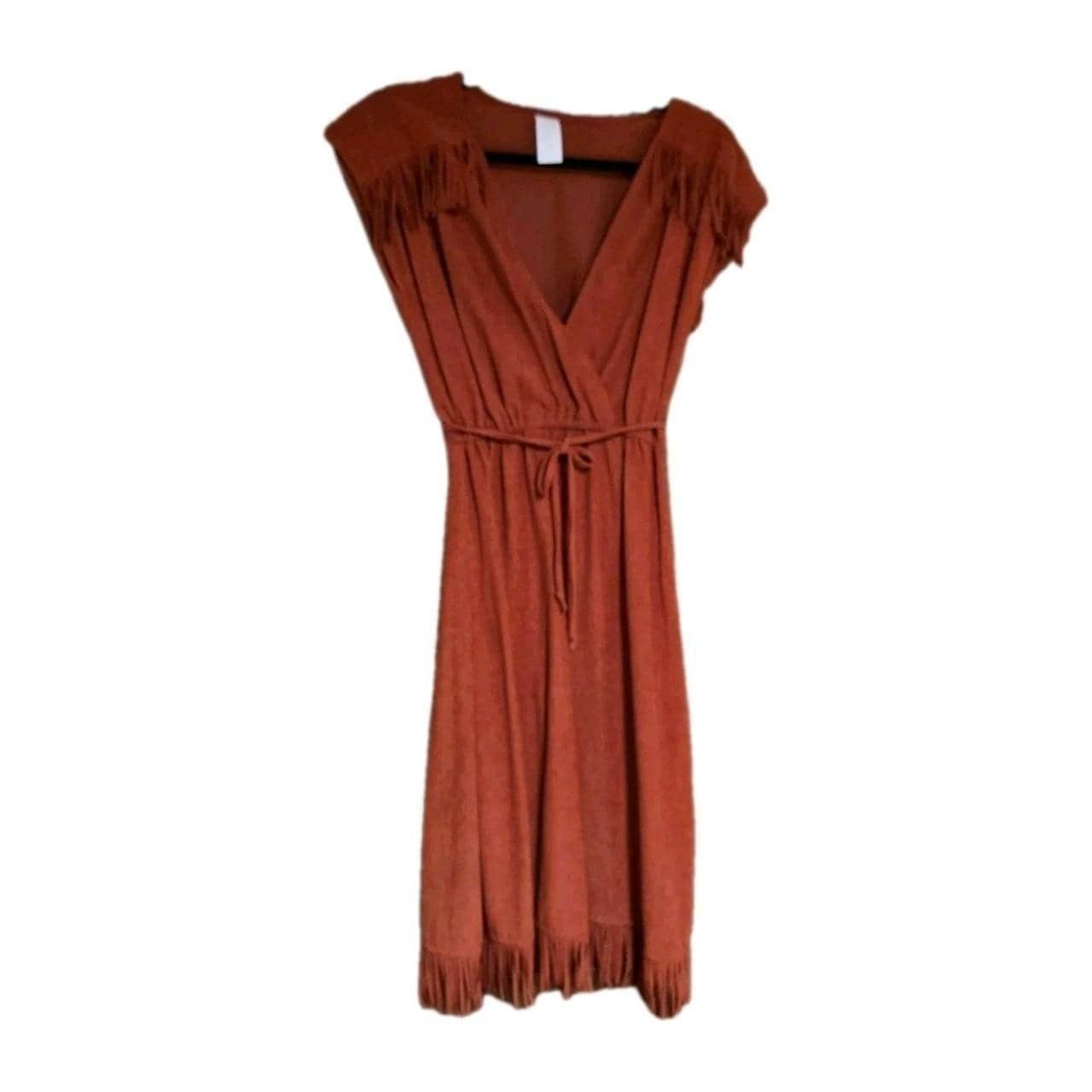 strapless open back dress Rachel Dress Burnt Orange Cotton Windowpane Xs / Burnt Orange Cotton Windowpane main image 0