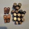 Lot 15 Mixed Copper Split Bolt Electrical Connector Blackburn Sherman Penn-Union