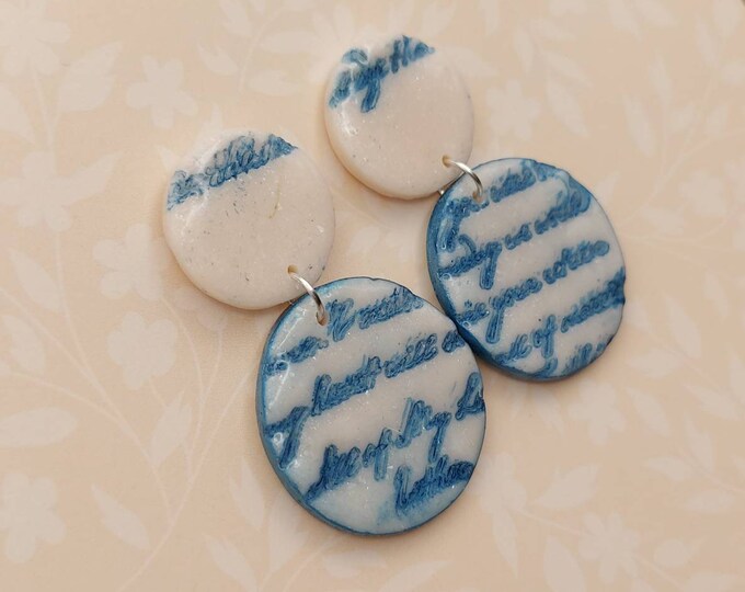 Modern polymer clay earrings