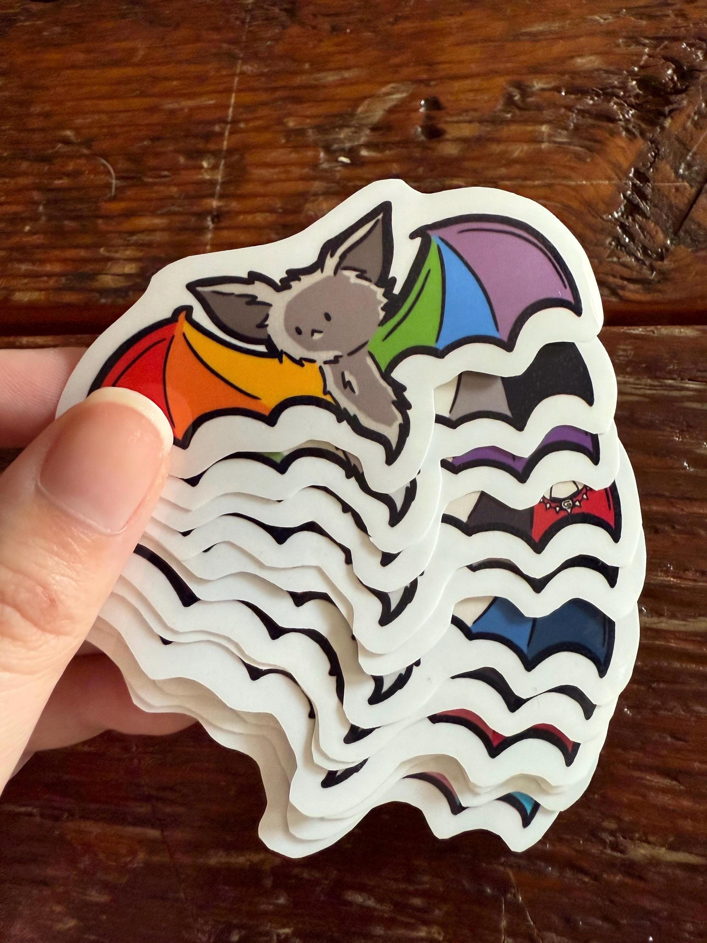 Laminated Bat Stickers: Vinyl Decals for Laptop, Water Bottle - Etsy