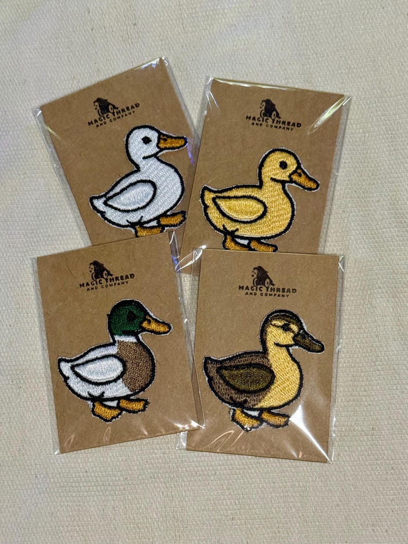 Duck Embroidered Iron-on Patches - Etsy