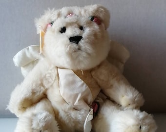 Heritage Collection Angel Teddy Bear, Ganz Plush, Rose Buds