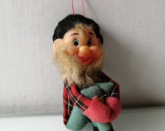 Vintage Pixie Elf Knee Hugger, 1960s Red-Green Shirt